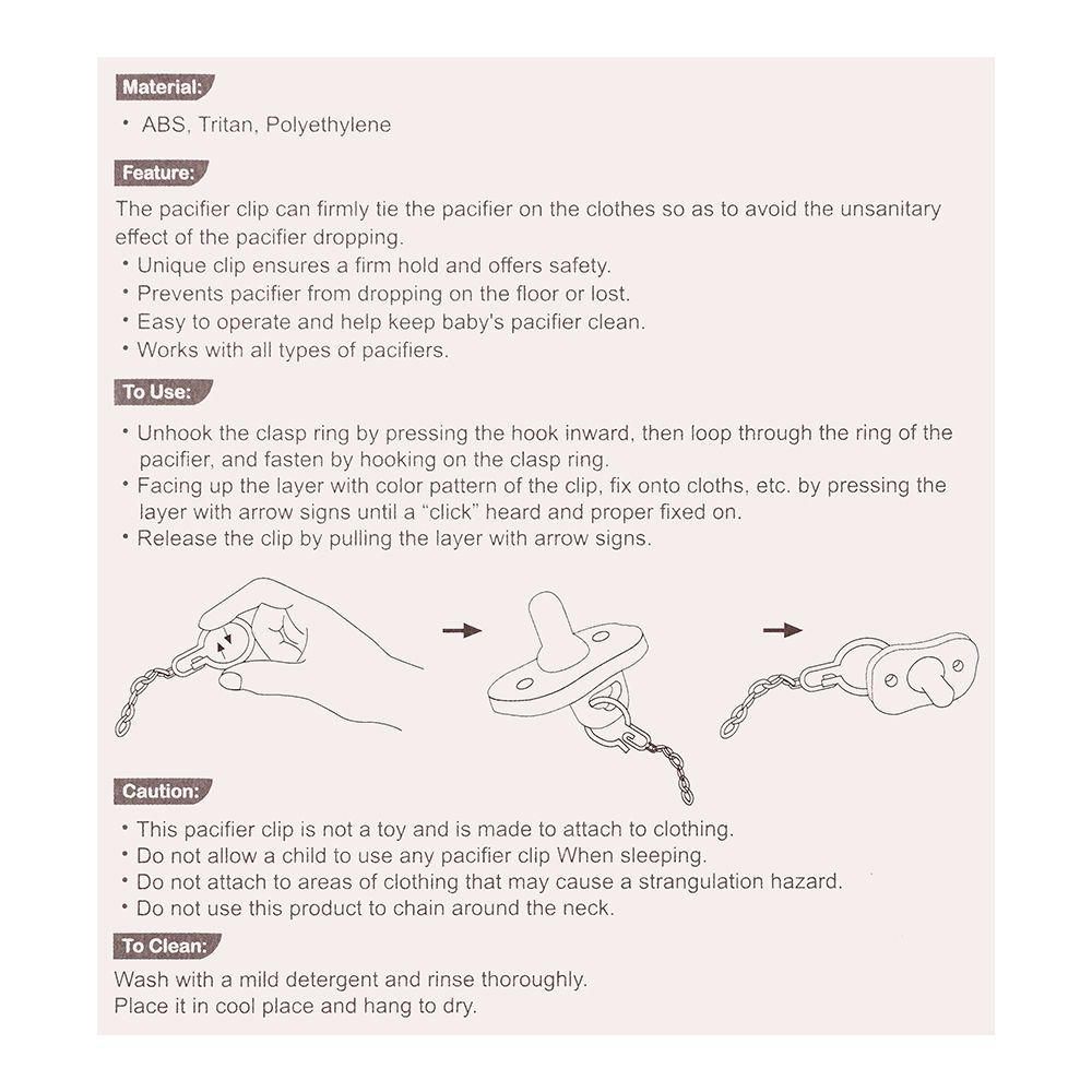 Farlin pacifier Clip 0+ months