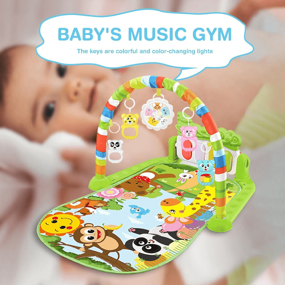 Huanger Baby Piano Fitness Mat With Light And Sound
