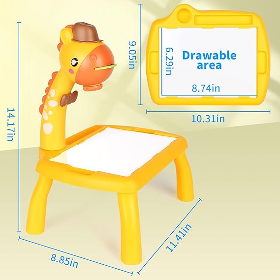 Kids Projector Painting & Drawing Table Set - 24 Patterns