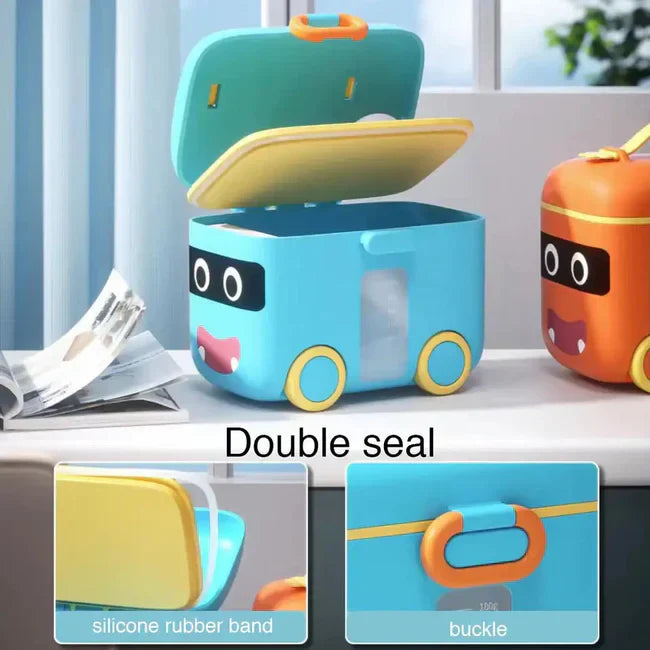 Baby Travel Milk Powder Box Safe Sealing Moist Proof Portable Milk Powder Storage Dispenser