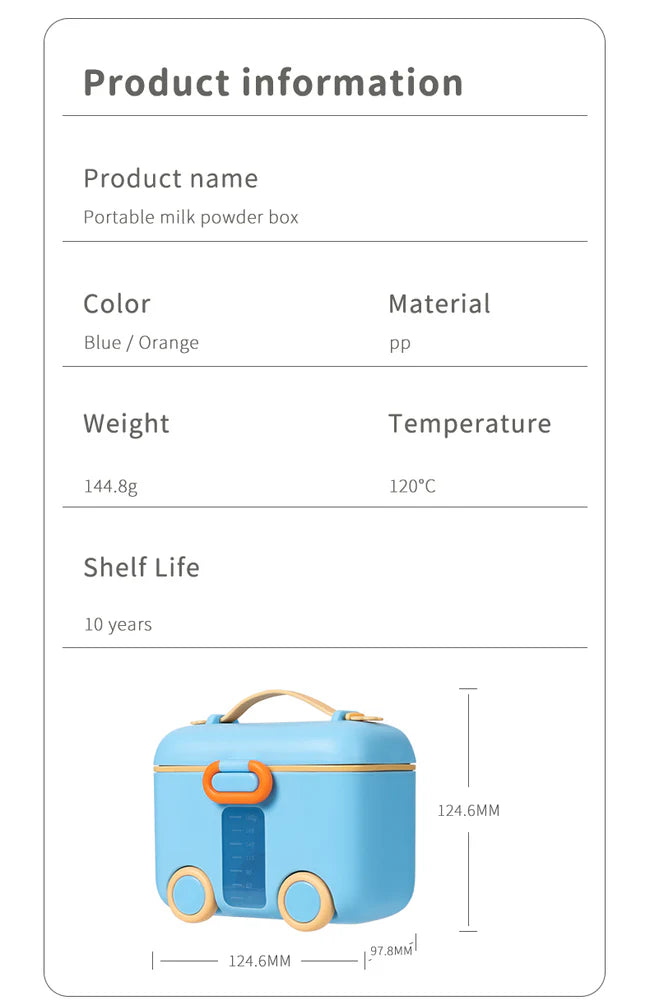 Baby Travel Milk Powder Box Safe Sealing Moist Proof Portable Milk Powder Storage Dispenser