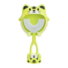 Children's Toothbrush Cartoon Tiger Pattern Manual Silicone U Shaped