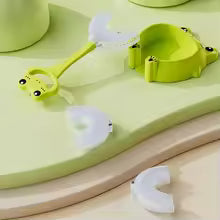 Children's Toothbrush Cartoon Tiger Pattern Manual Silicone U Shaped