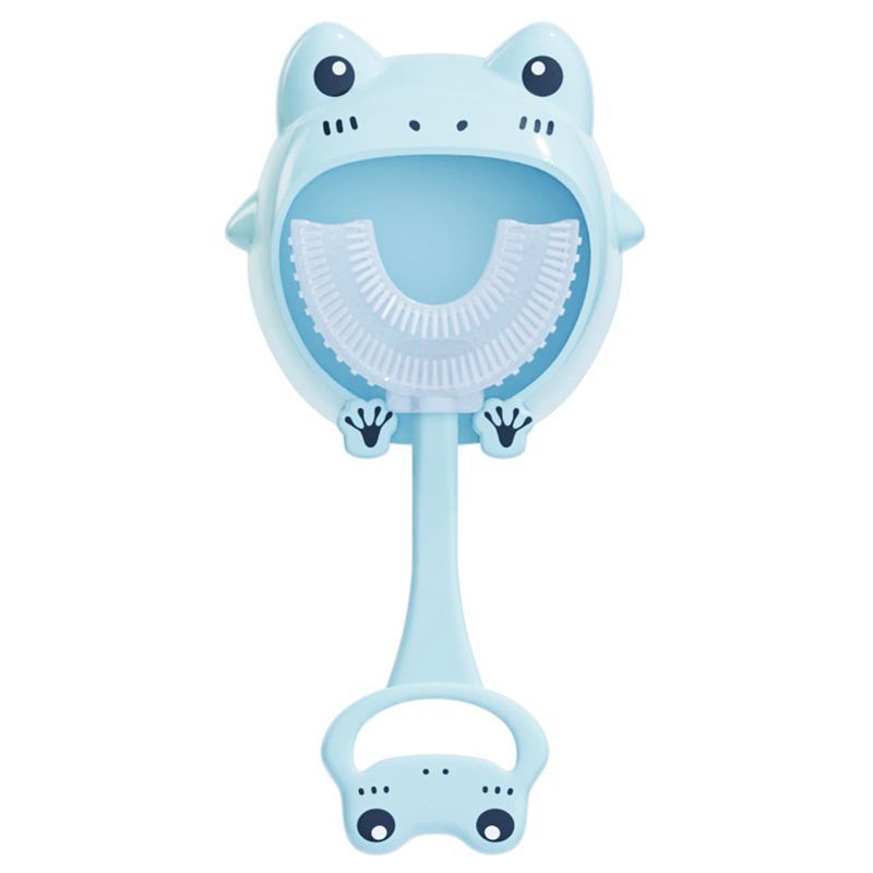 Children's Toothbrush Cartoon Tiger Pattern Manual Silicone U Shaped